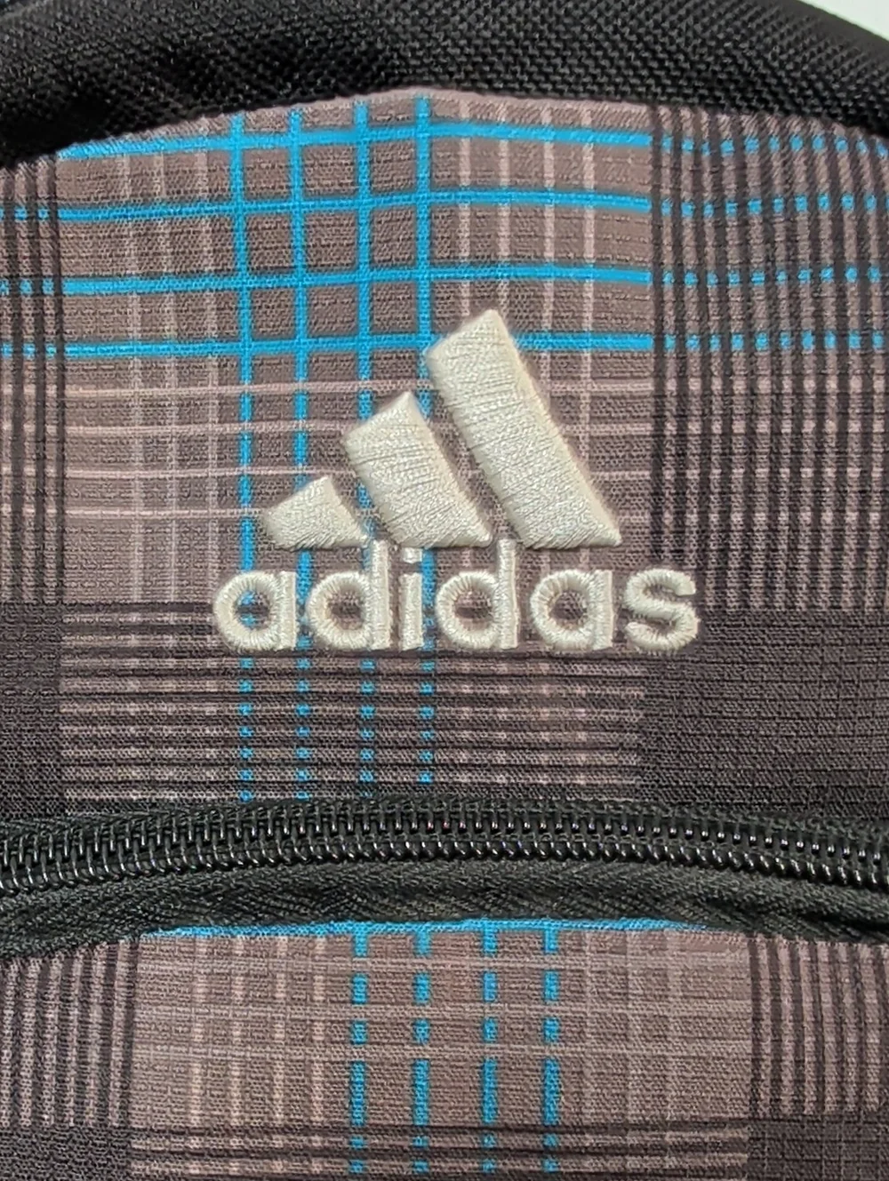 Adidas Black & Blue Plaid LoadSpring Backpack
